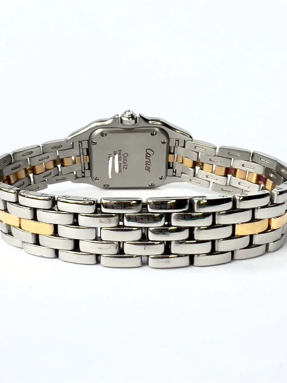 CARTIER PANTHERE Quartz 23mm 1 Row Gold 0.95TCW DIAMOND Watch White Dial